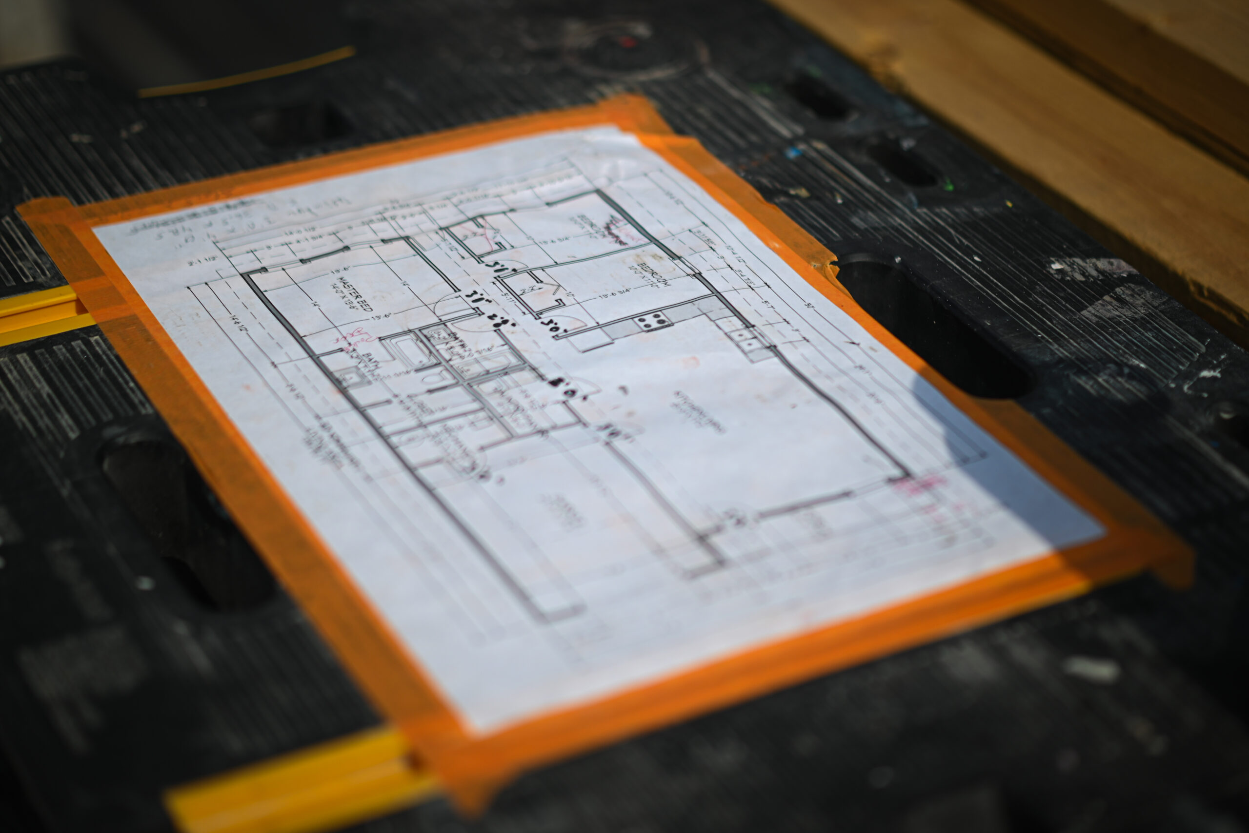 Blueprints of the building